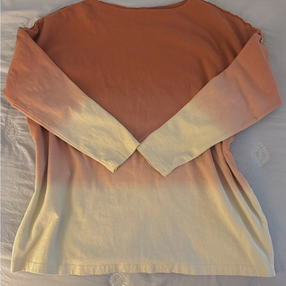 Mono B Ombre Sweatshirt in Brown and Cream